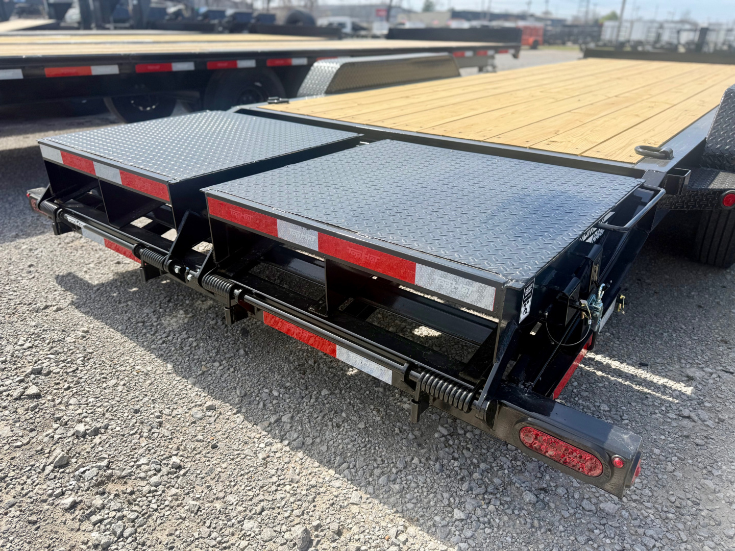 New 2026 Top Hat Trailers EB16-22x83 I-Beam Equipment Trailer w/ Jumbo Ramps