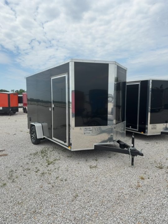 New 2026 Cargo Express 7 x 12 3.5K EX DLX Flat Top V-Nose Enclosed Trailer