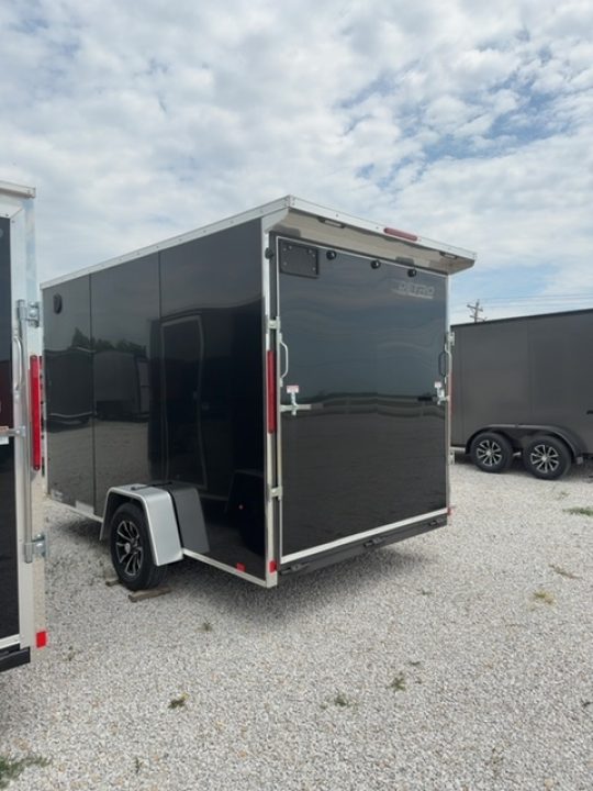New 2026 Cargo Express 7 x 12 3.5K EX DLX Flat Top V-Nose Enclosed Trailer