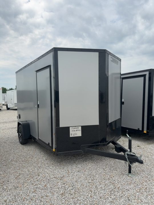 New 2026 Cargo Express 7 x 12 3.5K EX DLX Flat Top V-Nose Enclosed Trailer