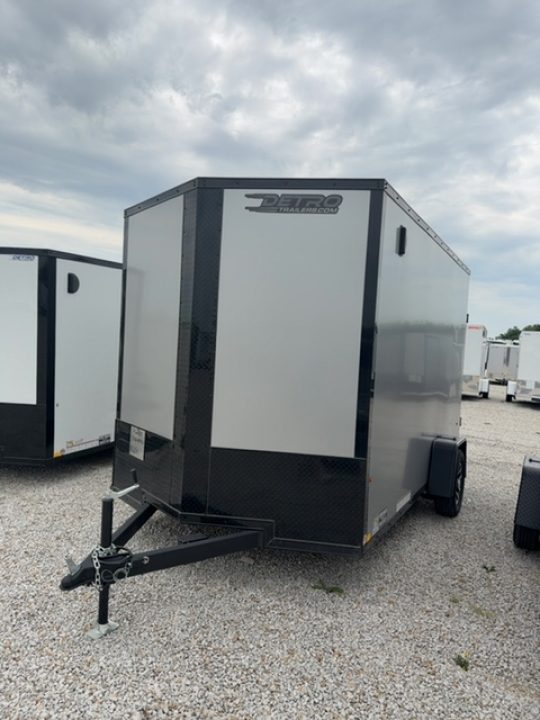 New 2026 Cargo Express 7 x 12 3.5K EX DLX Flat Top V-Nose Enclosed Trailer
