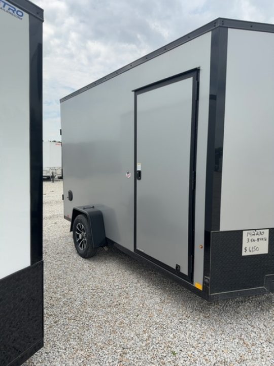New 2026 Cargo Express 7 x 12 3.5K EX DLX Flat Top V-Nose Enclosed Trailer