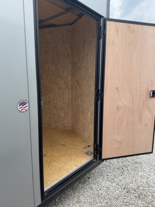 New 2026 Cargo Express 7 x 12 3.5K EX DLX Flat Top V-Nose Enclosed Trailer