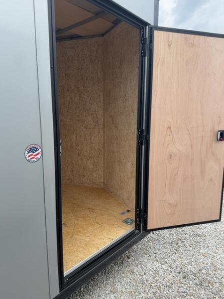 New 2026 Cargo Express 7 x 12 3.5K EX DLX Flat Top V-Nose Enclosed Trailer