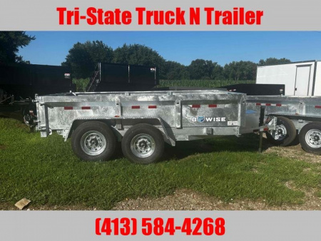 New 2026 BWISE Galvanized 7x12 Dump Trailer