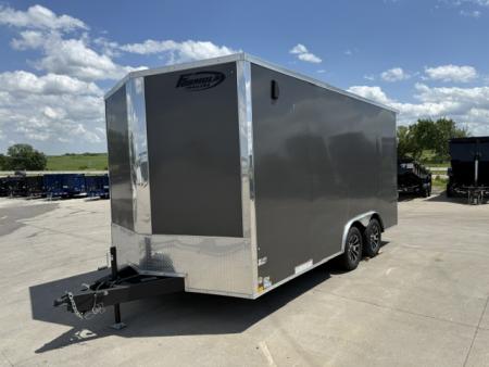 New 2026 Formula Trailers Traverse Charcoal 8.5'x16' 7k Flat Top V-Nose Enclosed Car Hauler Cargo Trailer