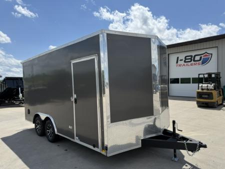 New 2026 Formula Trailers Traverse Charcoal 8.5'x16' 7k Flat Top V-Nose Enclosed Car Hauler Cargo Trailer