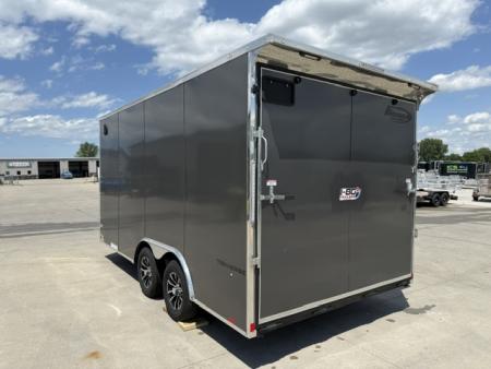 New 2026 Formula Trailers Traverse Charcoal 8.5'x16' 7k Flat Top V-Nose Enclosed Car Hauler Cargo Trailer