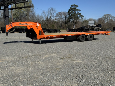 New 2026 RawMaxx 102X32 Deckover Trailer / HYDROLIC DOVE TAIL / SOLAR PANEL / WIRELESS REMOTE / 12  OC / 18 PLY TIRES / ELE./HYD. DISC BRAKES / 32K GVWR