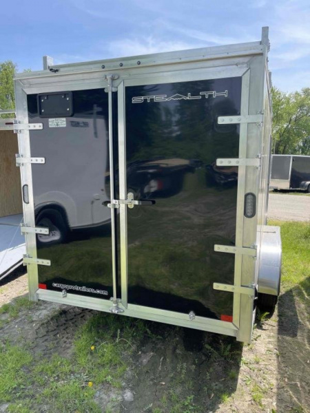 New 2025 Stealth Trailers 7x16 Enclosed Contractor Barn Door and Ramps