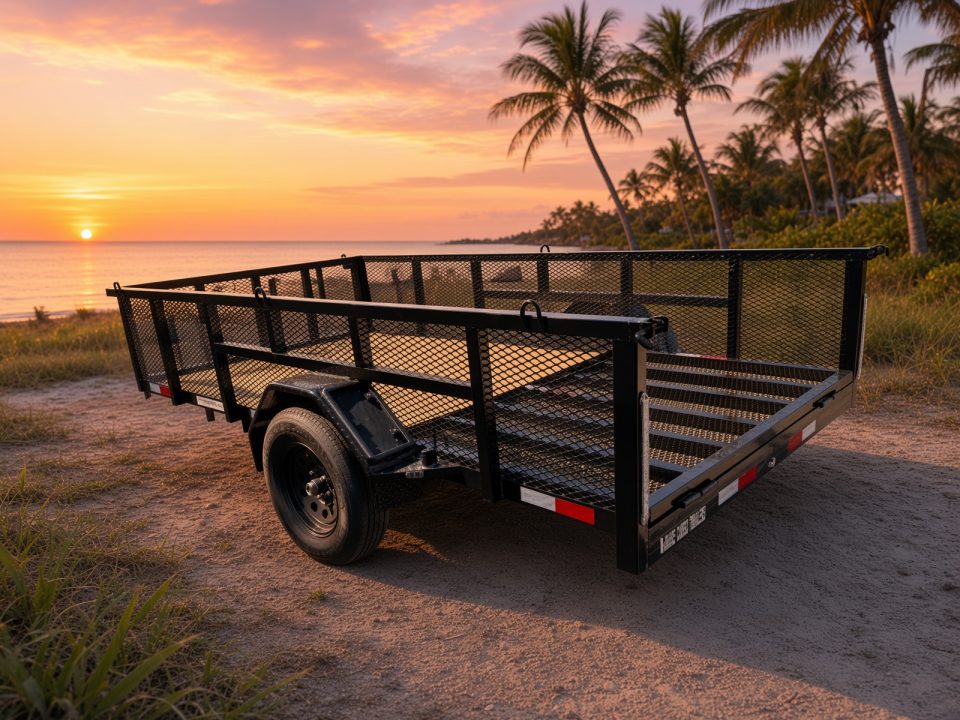 New 2026 Ware Cargo Trailers 6 x 12 Utility Trailer with 2' Mesh Sides 2990 GVWR and 970 Shipping Weight