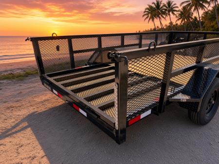 New 2026 Ware Cargo Trailers 6 x 12 Utility Trailer with 2' Mesh Sides 2990 GVWR and 970 Shipping Weight