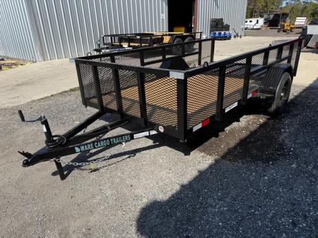 New 2026 Ware Cargo Trailers 6 x 12 Utility Trailer with 2' Mesh Sides 2990 GVWR and 970 Shipping Weight