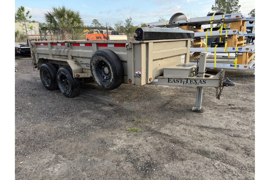 Used 2023 East Texas Trailers 7x14 Dump Trailer - 14,000 lb Capacity, 2' Sides | Heavy Duty Hauling Dump Trailer