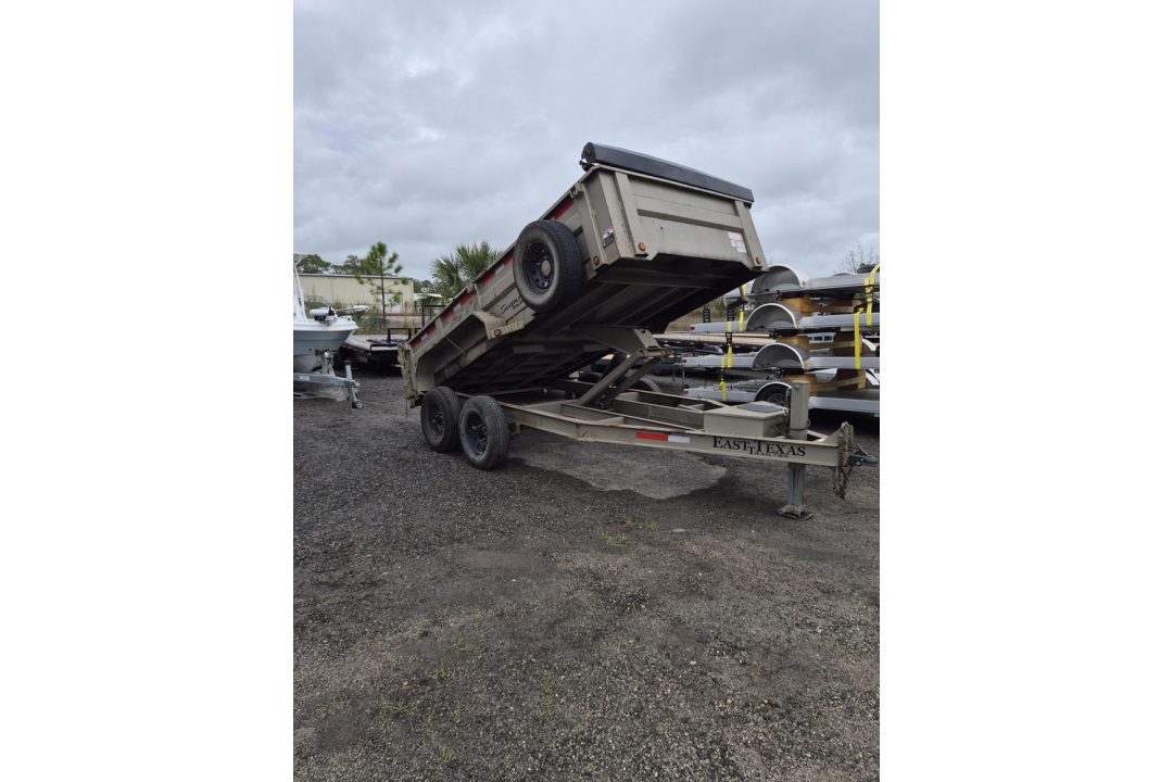 Used 2023 East Texas Trailers 7x14 Dump Trailer - 14,000 lb Capacity, 2' Sides | Heavy Duty Hauling Dump Trailer