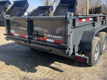 New 2026 Belmont DTL 72x 12 Dump Trailer Barn Door Ramps