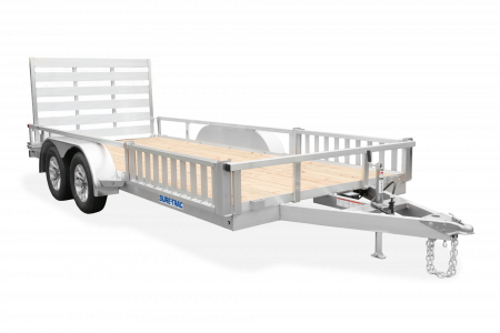 New 2026 Sure-Trac 7x16 Aluminum ATV Tube Top Utility Trailer