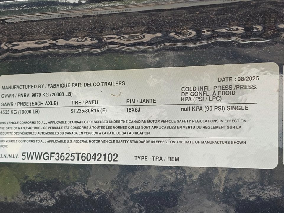 New 2026 Delco Trailers FD36RA2ES5K