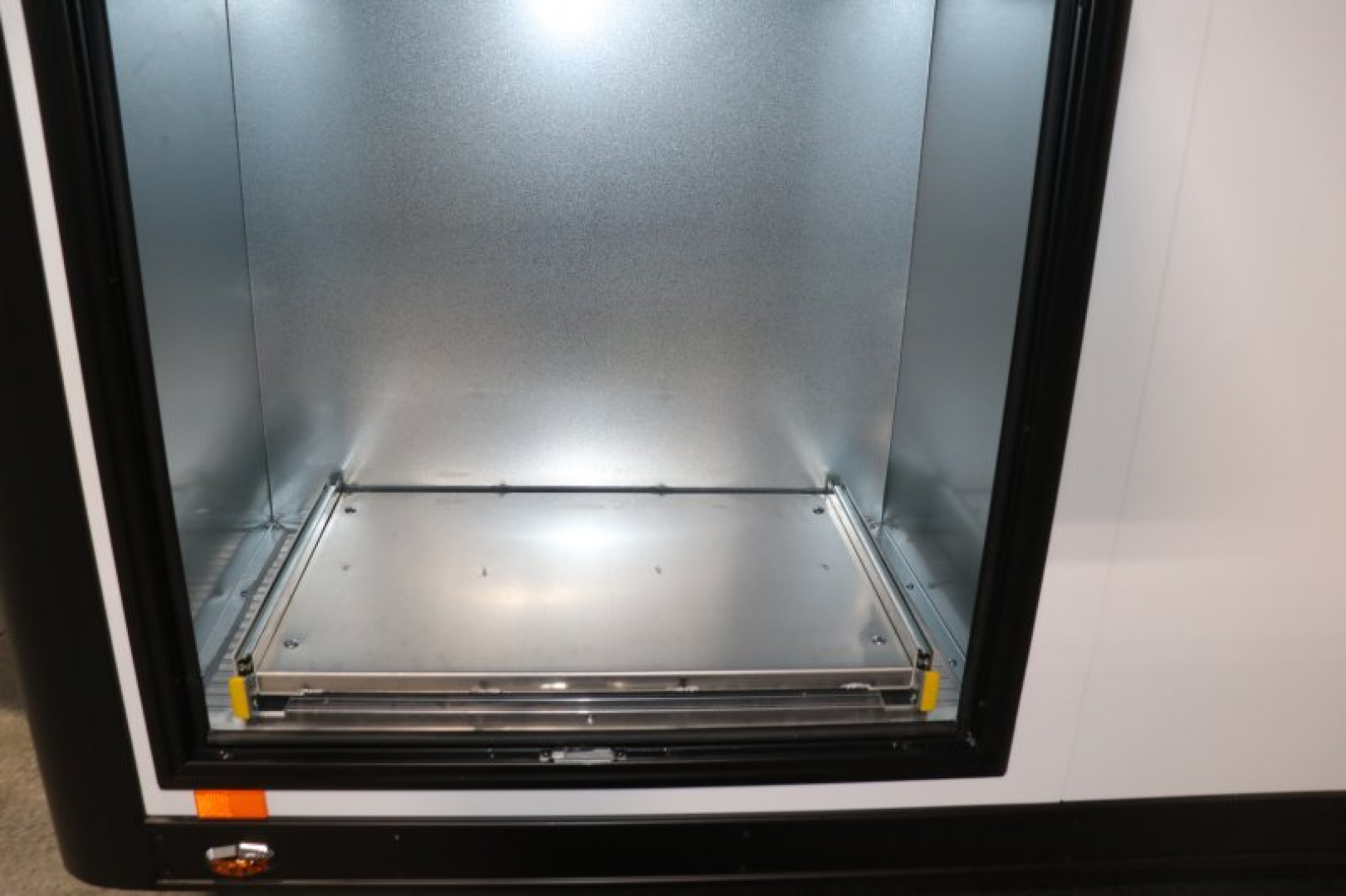 New In-Tech Lite 8.5x28 Race Trailer-10K White W/ Black Trim- L Base Cabinet, Generator Door, Tool Drawers, Winch, WW Cabinet, & A/C