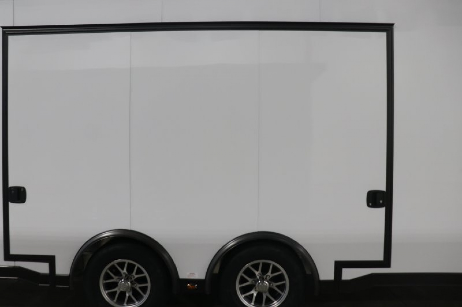 New In-Tech Lite 8.5x28 Race Trailer-10K White W/ Black Trim- L Base Cabinet, Generator Door, Tool Drawers, Winch, WW Cabinet, & A/C