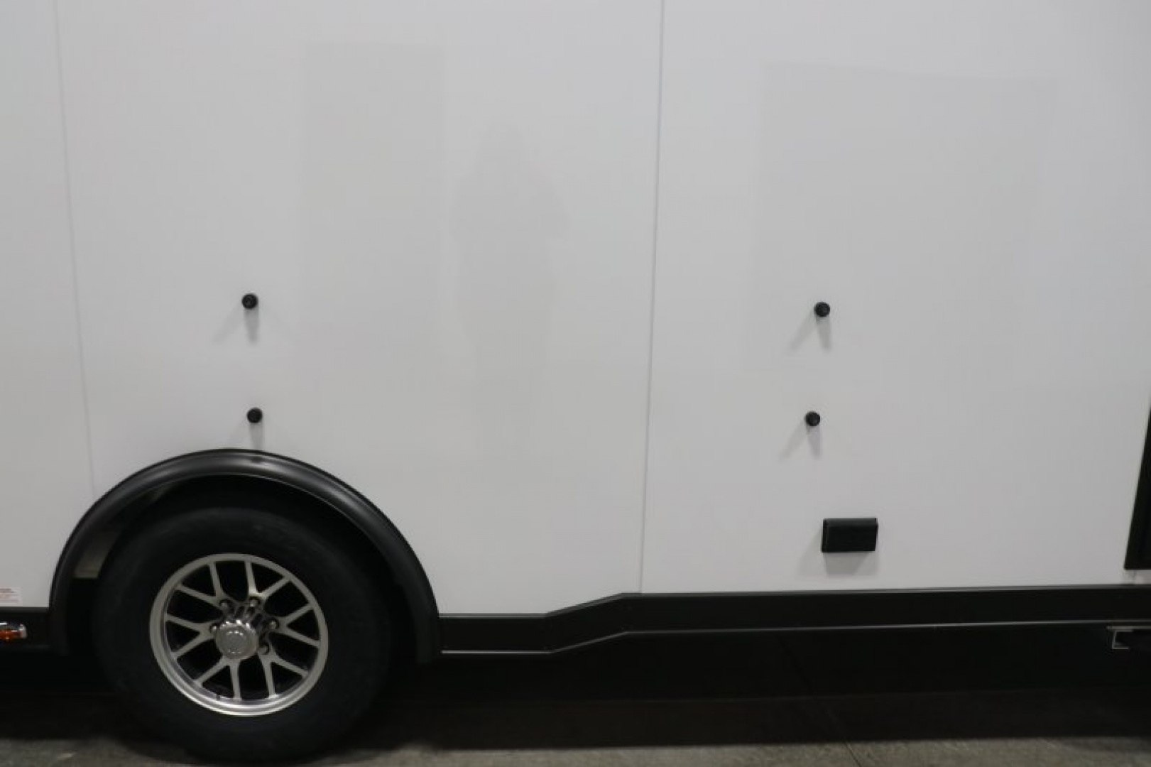 New In-Tech Lite 8.5x28 Race Trailer-10K White W/ Black Trim- L Base Cabinet, Generator Door, Tool Drawers, Winch, WW Cabinet, & A/C