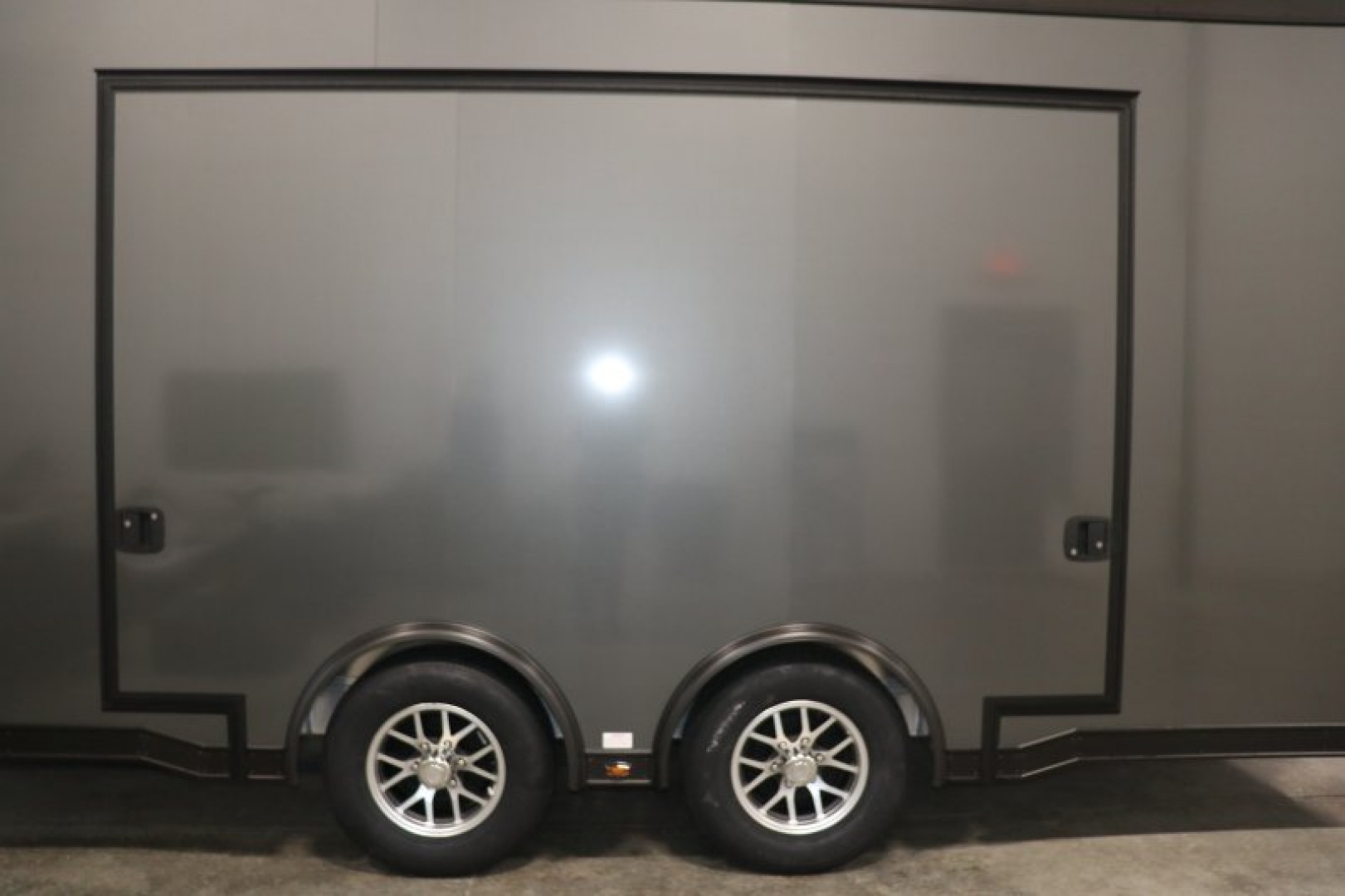 New In-Tech Lite 8.5x24 Race Trailer-10K Charcoal W/ Black Trim- L Base Cabinet, Generator Door, Tool Drawers, & WW Cabinet