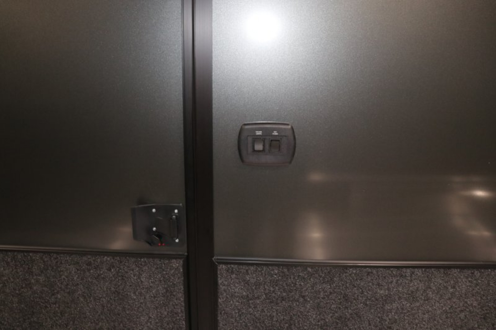New In-Tech Lite 8.5x24 Race Trailer-10K Charcoal W/ Black Trim- L Base Cabinet, Generator Door, Tool Drawers, & WW Cabinet