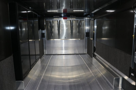New In-Tech Lite 8.5x24 Race Trailer-10K Charcoal W/ Black Trim- L Base Cabinet, Generator Door, Tool Drawers, & WW Cabinet
