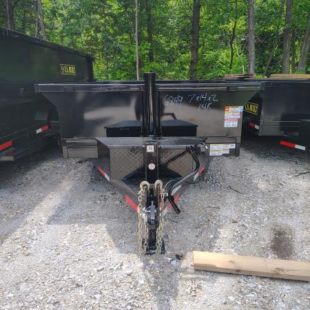 New 2026 U.S Built/Texas Pride Trailers 7x14x2 TA , 14K Axles Dump Trailer
