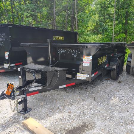 New 2026 U.S Built/Texas Pride Trailers 7x14x2 TA , 14K Axles Dump Trailer