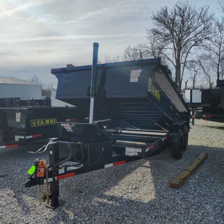 New 2026 U.S Built/Texas Pride Trailers 7x14x2 TA , 14K Axles with spreader gate Dump TrailerU