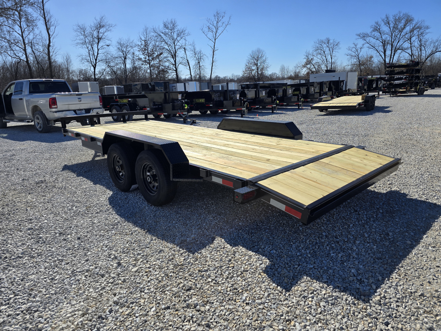 New 2026 MEB 83x20 TA, 2' dovetail, 5.2k axles, with 5' slide in ramps Car Hauler