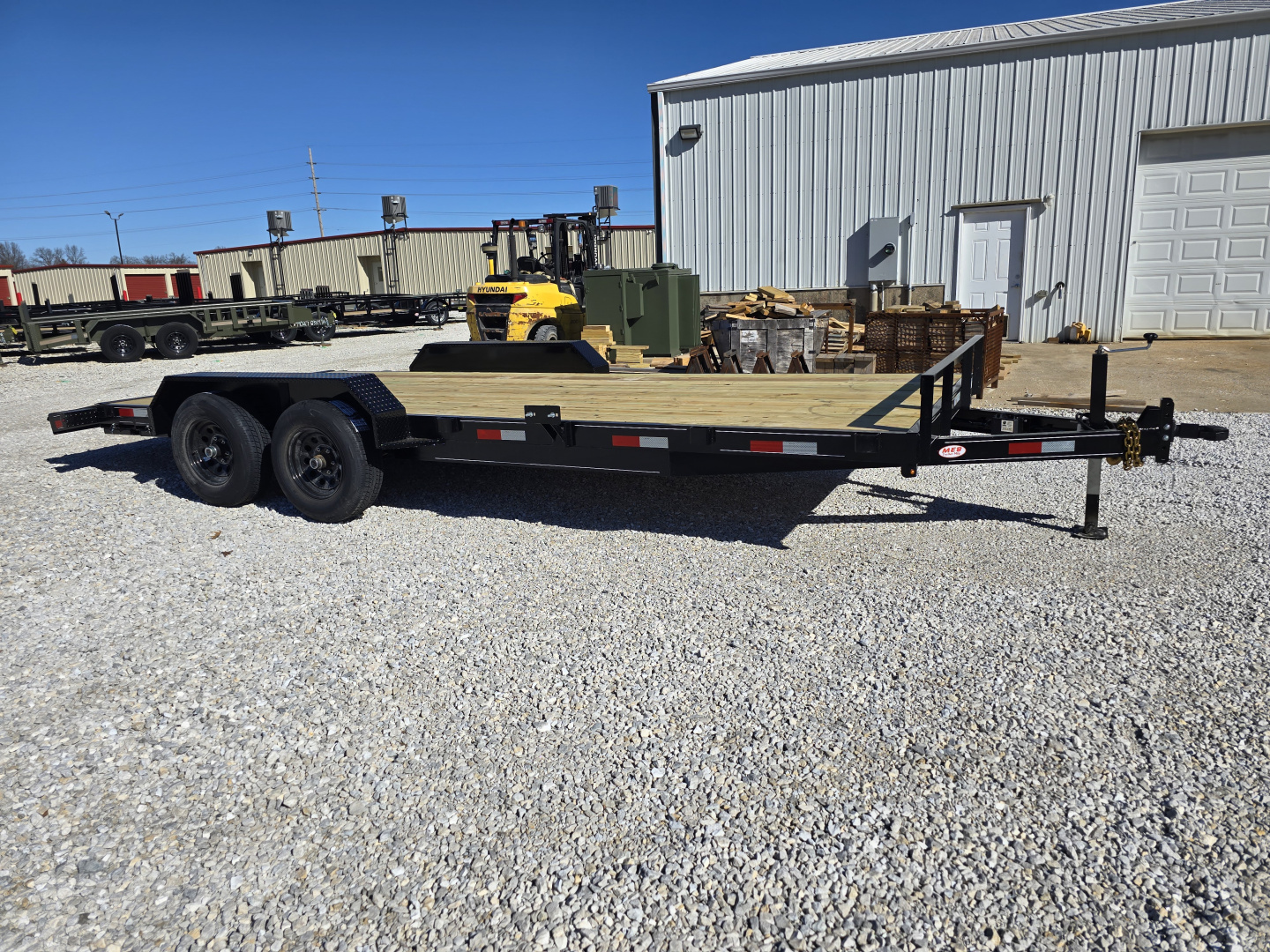 New 2026 MEB 83x20 TA, 2' dovetail, 5.2k axles, with 5' slide in ramps Car Hauler