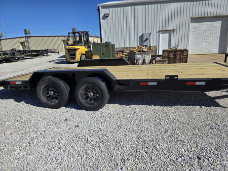 New 2026 MEB 83x20 TA, 2' dovetail, 5.2k axles, with 5' slide in ramps Car Hauler