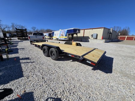 New 2026 MEB 83x22 TA, 2' dovetail, 5.2k axles, with 5' slide in ramps Car Hauler