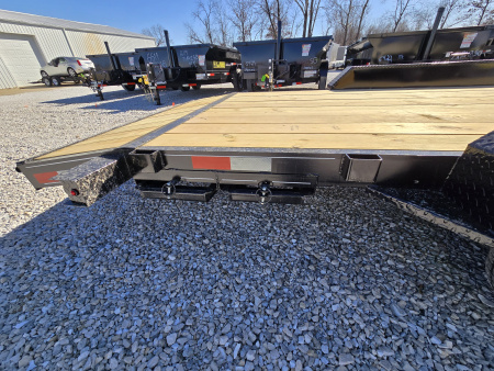 New 2026 MEB 83x22 TA, 2' dovetail, 5.2k axles, with 5' slide in ramps Car Hauler