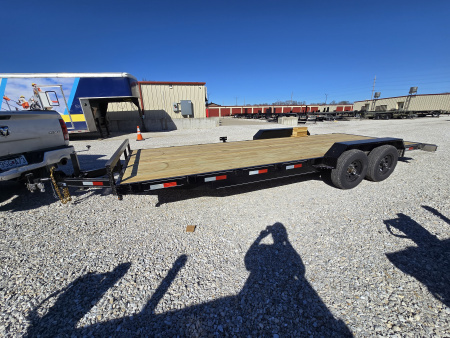New 2026 MEB 83x22 TA, 2' dovetail, 5.2k axles, with 5' slide in ramps Car Hauler