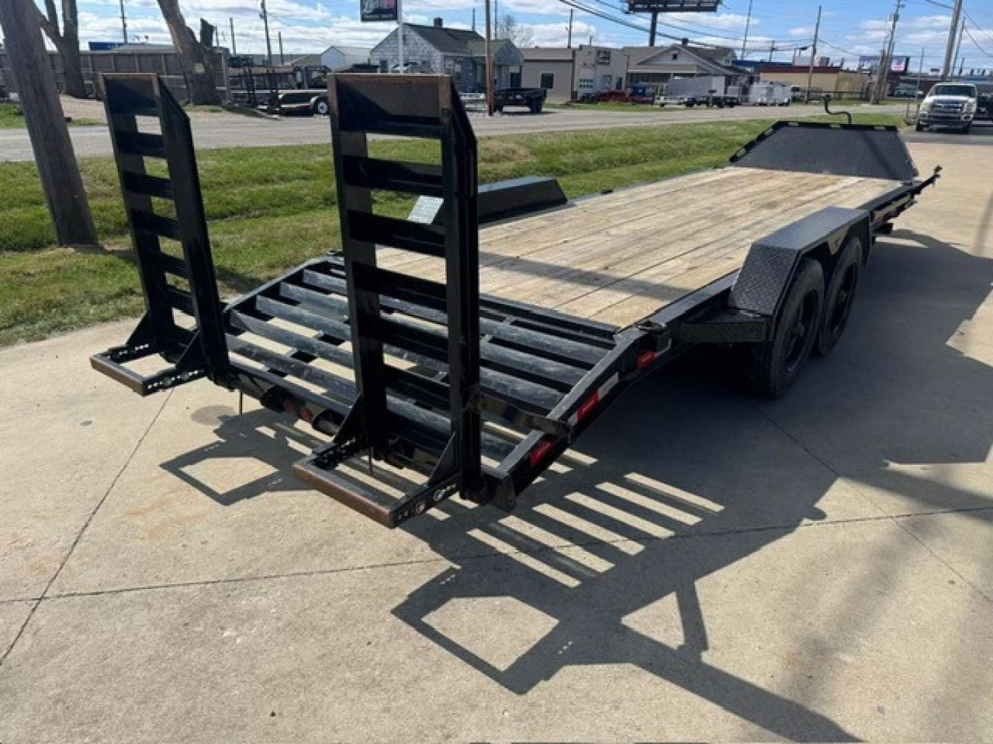 Used 2023 Liberty 83x19+3 16K w/ Stand Up Ramps Equipment Trailer