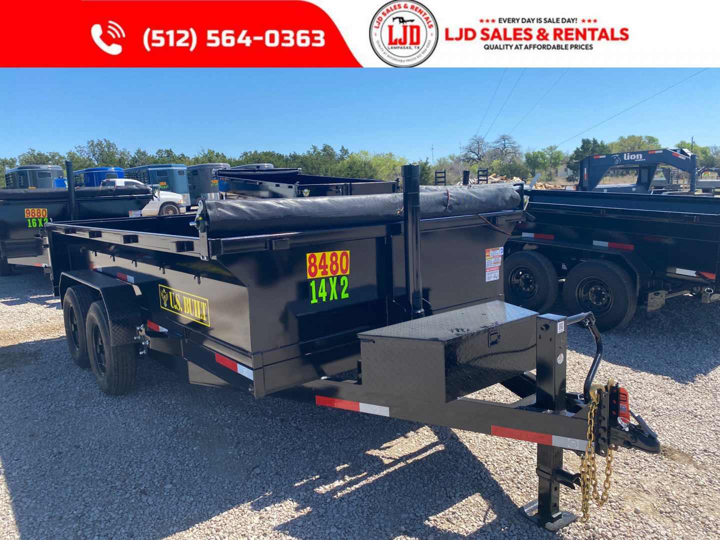 New 2026 US Built 7' X 14' 2' -Tarp - Ramps - 14K - Dump Trailer