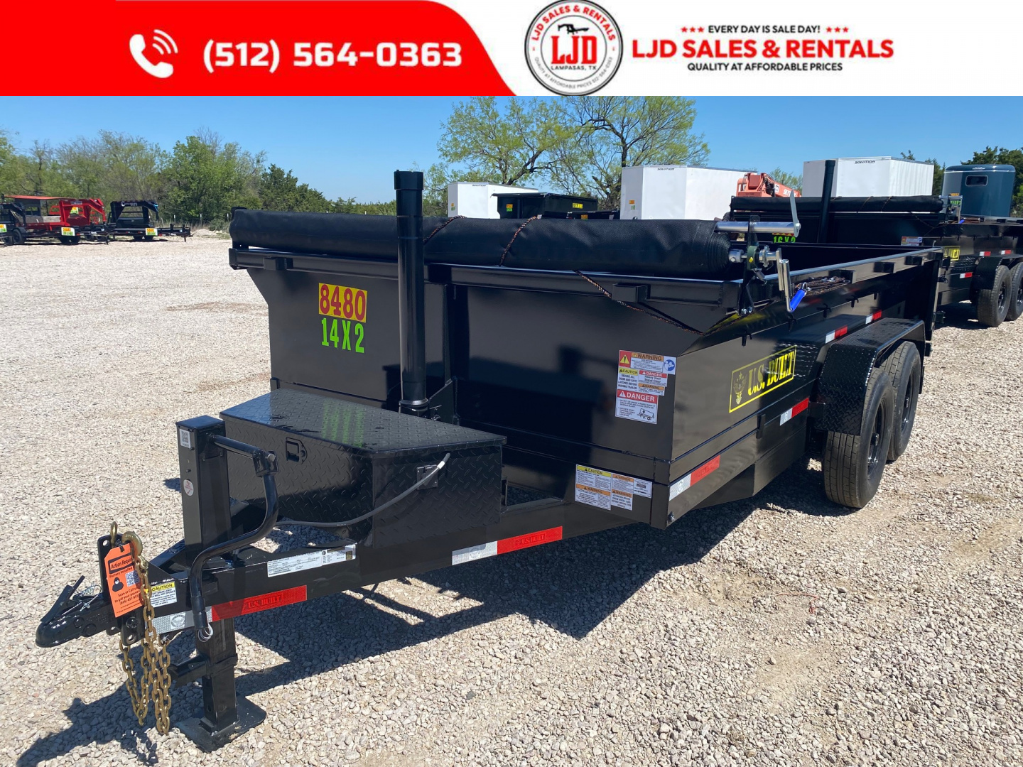 New 2026 US Built 7' X 14' 2' -Tarp - Ramps - 14K - Dump Trailer