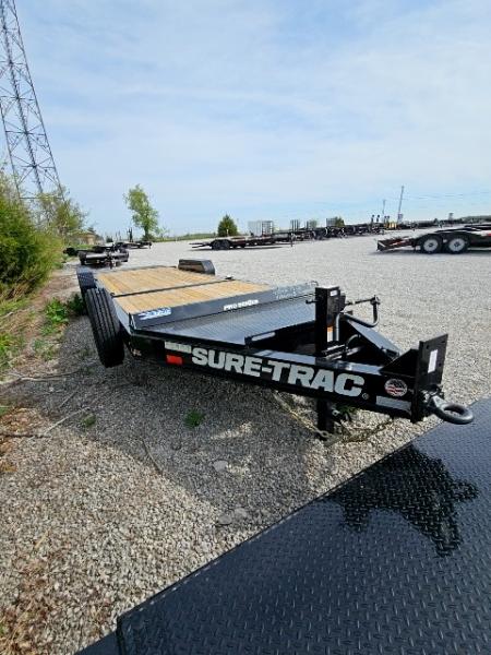 New 2026 Sure-Trac 7 x 22 (16+6) 17.6K Pro Series Tilt Deck Equipment Trailer