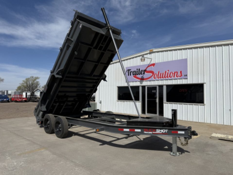New 2026 Buckshot MFG TLP216 2 8K Axles, Hydraulic Jack, Dump Trailer