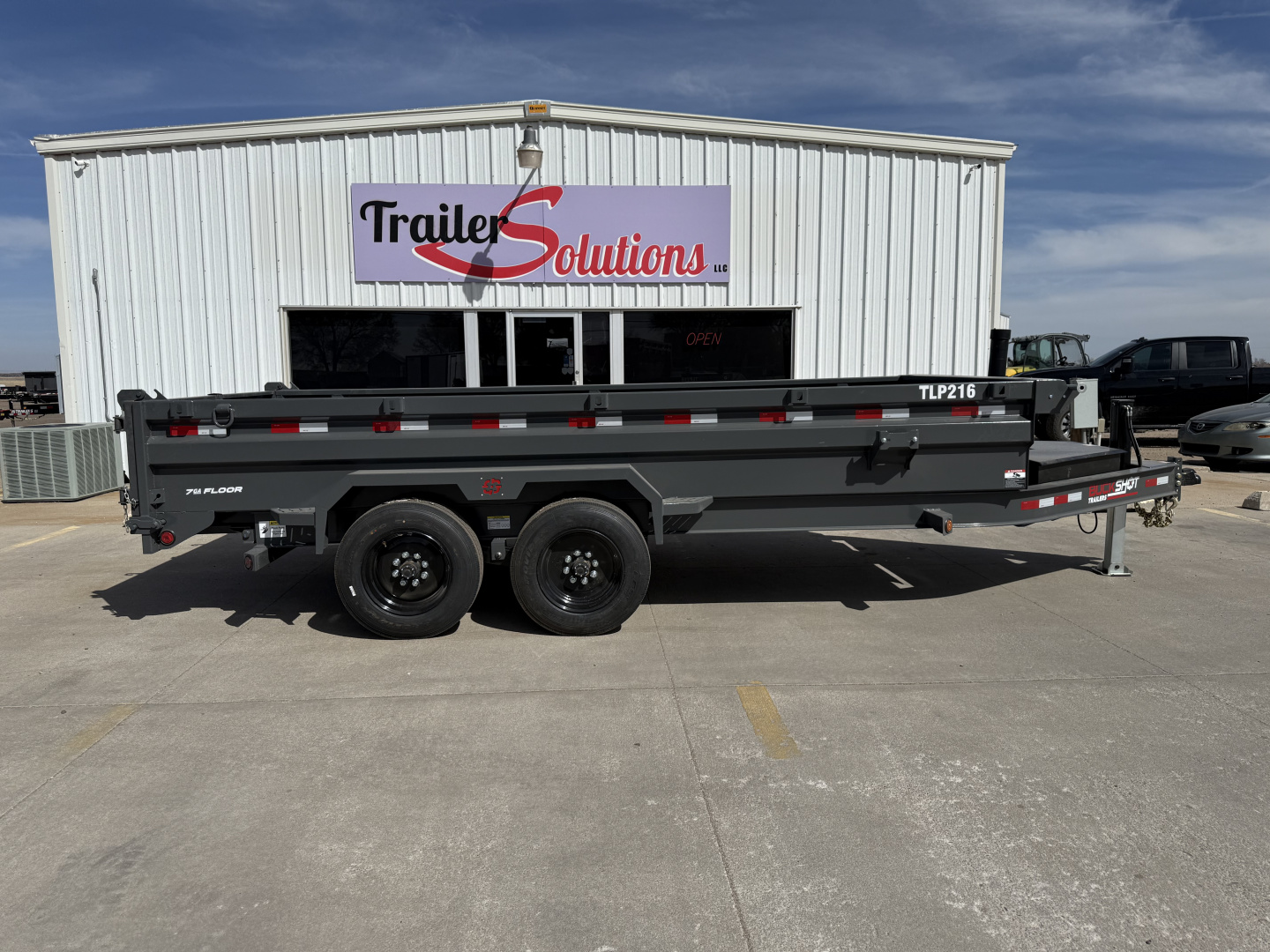 New 2026 Buckshot MFG TLP216 2 8K Axles, Hydraulic Jack, Dump Trailer