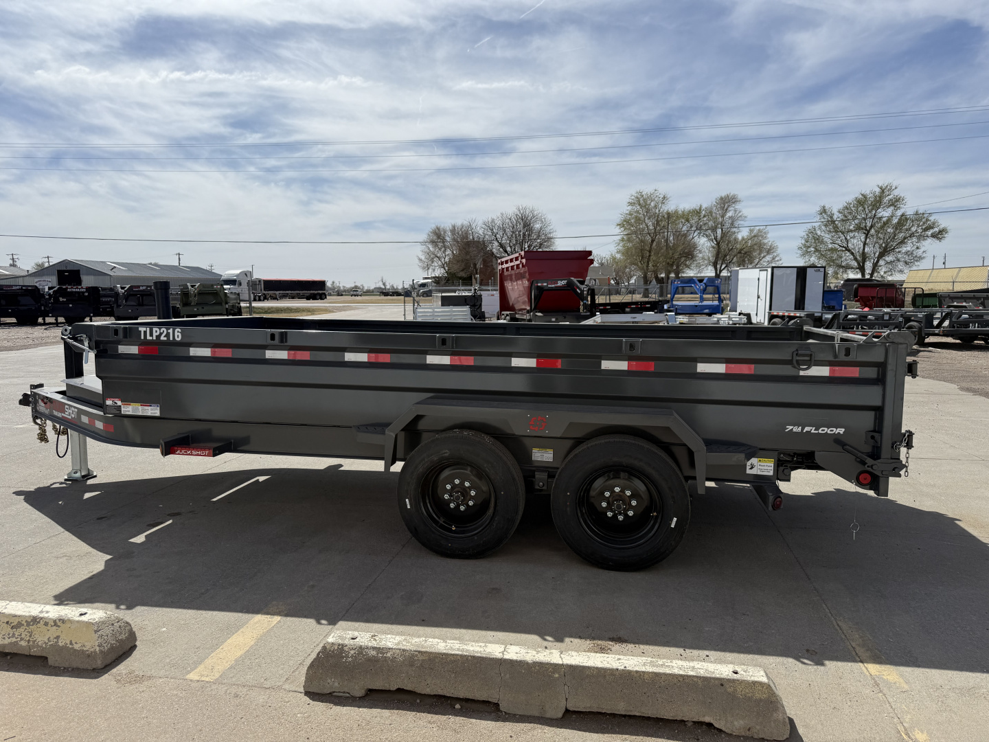 New 2026 Buckshot MFG TLP216 2 8K Axles, Hydraulic Jack, Dump Trailer