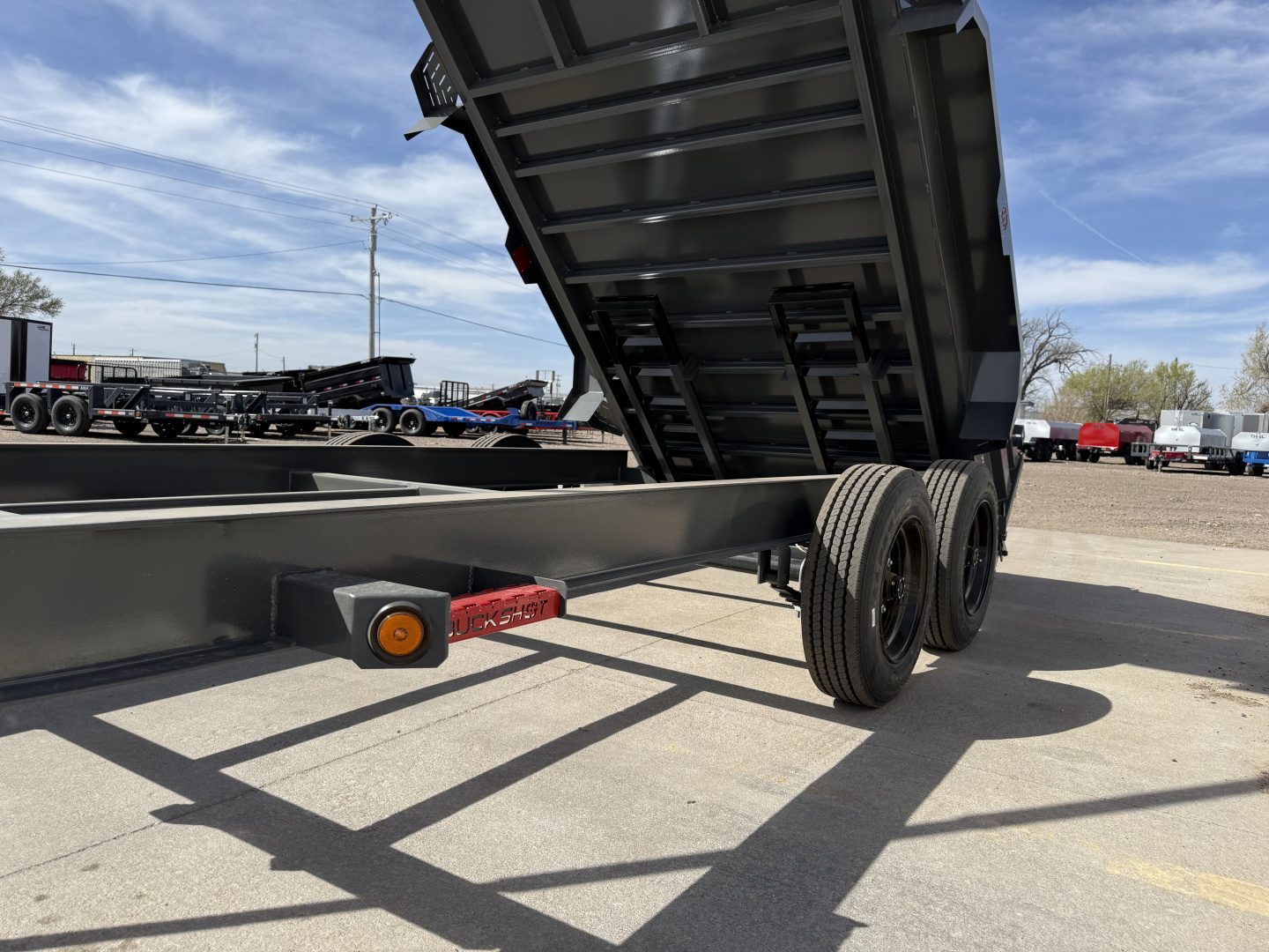 New 2026 Buckshot MFG TLP216 2 8K Axles, Hydraulic Jack, Dump Trailer