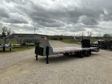 New 2026 RawMaxx FDX 102X25 / Hydraulic Disc Brake / Hutch Suspension / 14PLY Upgrade / 25.9 GVWR /Flatbed Trailer