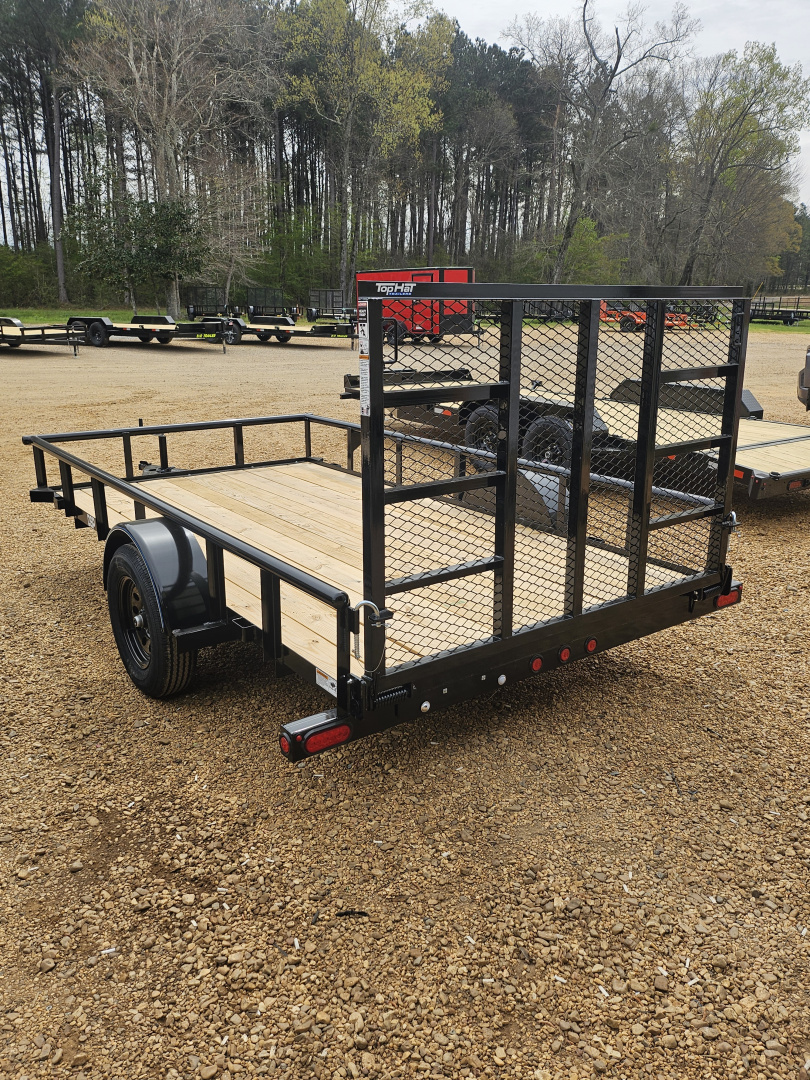New 2025 Top Hat 6'5''x12' Single Axle Pipe top Utility Trailer