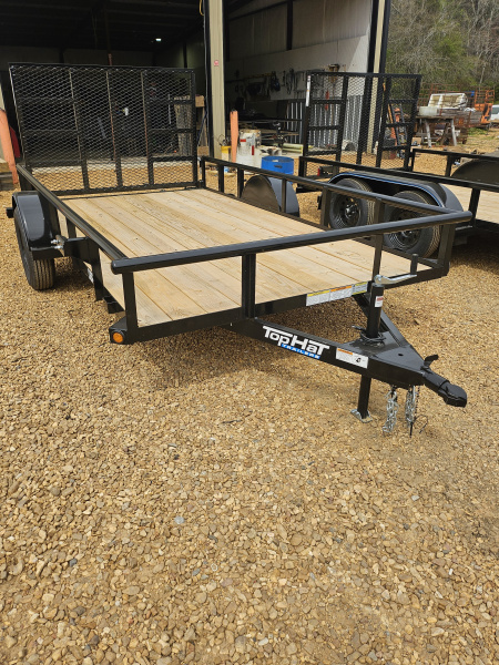 New 2025 Top Hat 6'5''x12' Single Axle Pipe top Utility Trailer