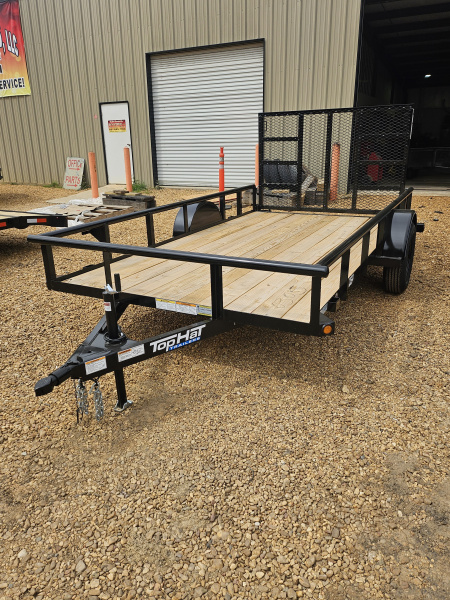 New 2025 Top Hat 6'5''x12' Single Axle Pipe top Utility Trailer