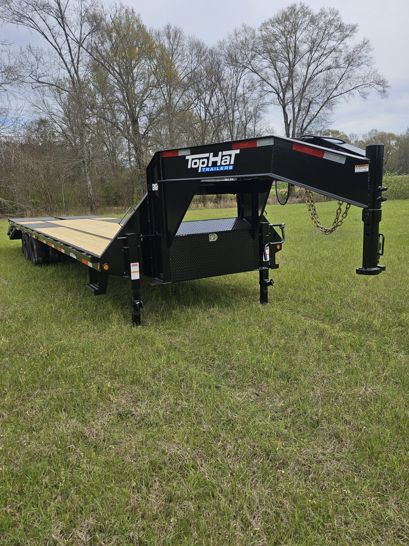 New 2026 Top Hat 102"X30' Gooseneck, 2 Jumbo Ramps Flatbed Trailer